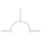 Ekena Millwork Ericson Architectural Grade PVC Gable Bracket, 108"W x 63"H x 4"D x 4"F, 14/12 Pitch GBP108X63X0404ERI00 - alternate 4